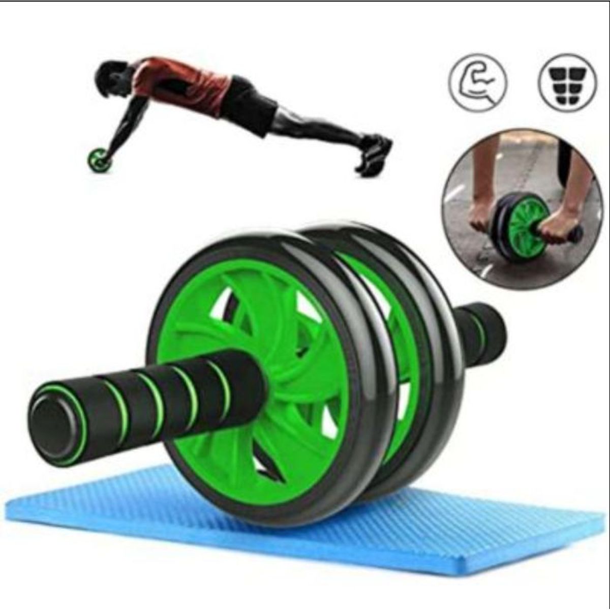 GENERICO - Rueda Abdominal Fitness Ejercicios colchoneta Yoga abdomen