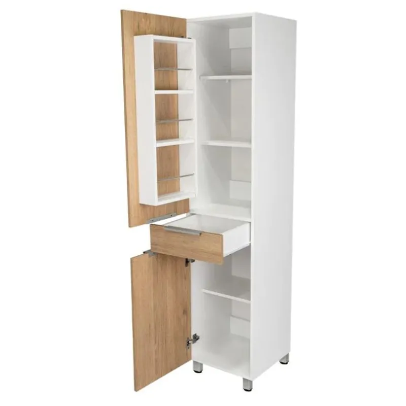 DECOHOME - Estante Berna - Blanco y Rustico