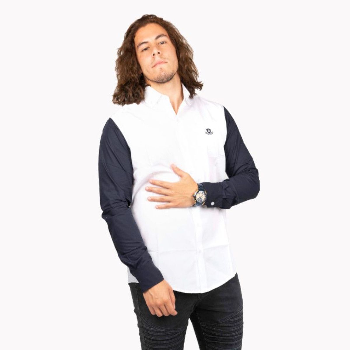 GENERICO - Camisa Manga Larga Hombre 100% Algodón Pima Piero Biani