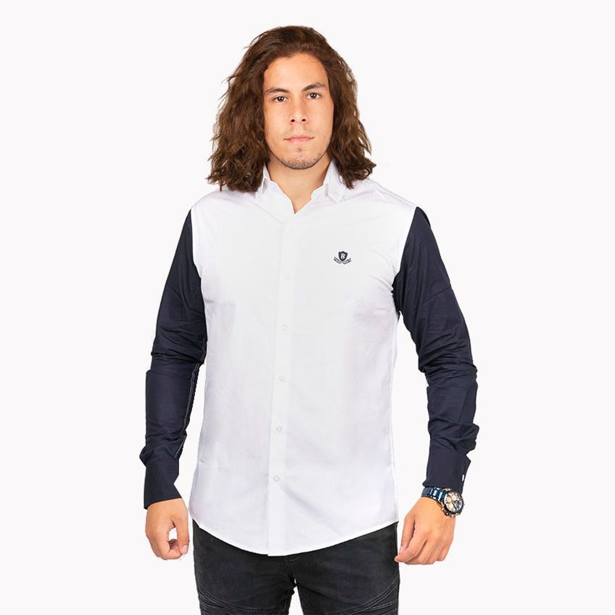 GENERICO - Camisa Manga Larga Hombre 100% Algodón Pima Piero Biani