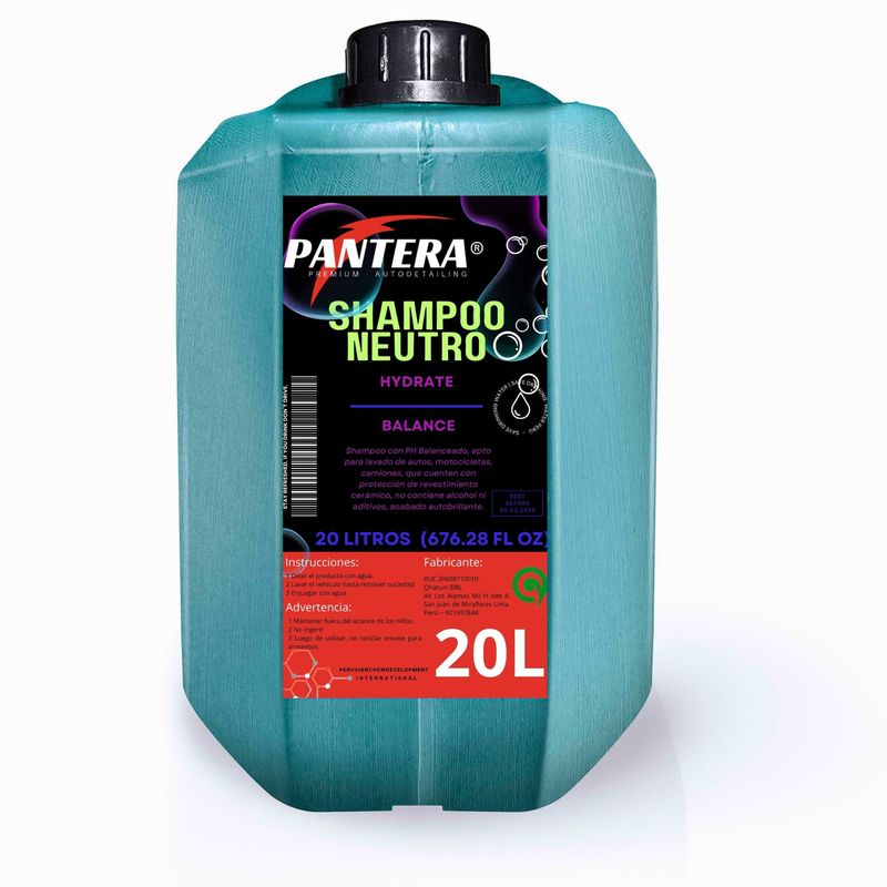 PANTERA PREMIUM AUTO DETAILING - Shampoo Neutro Pantera Premium Auto Detailing 20L