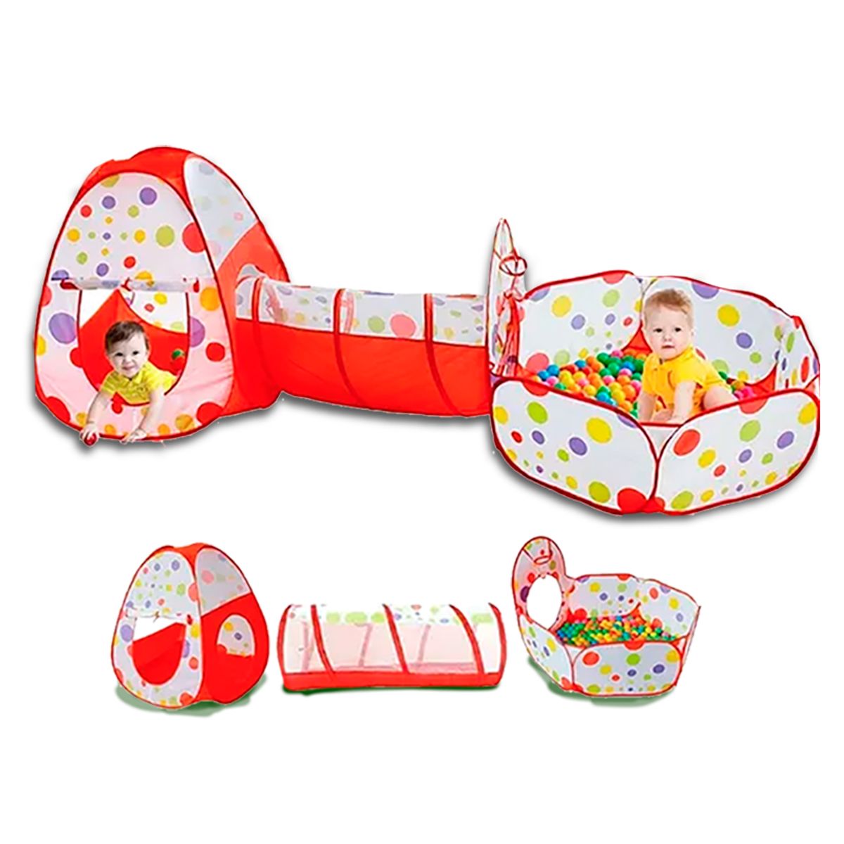 GENERICO - Circuito Tunel mas Carpa Estimulacion Temprana 3en1