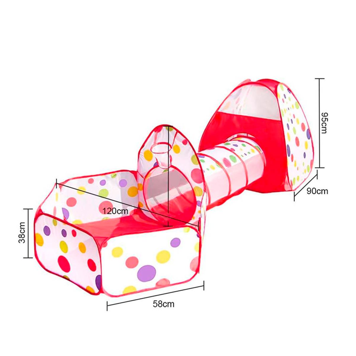 GENERICO - Circuito Tunel mas Carpa Estimulacion Temprana 3en1