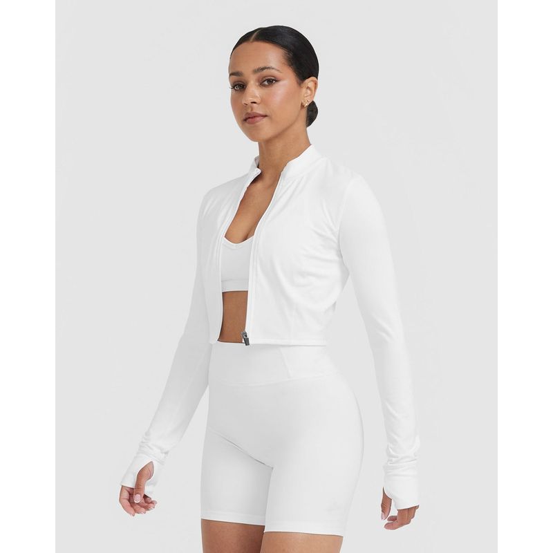 GENERICO - Casaca Deportiva con Cierre mujer - Chaqueta de Lycra Gym Mujer