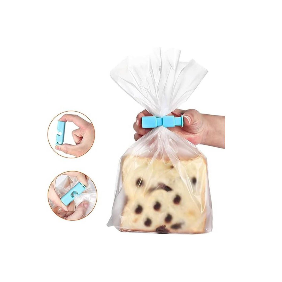 GENERICO - Clips sellador de bolsa con Resorte Abrazadera x4