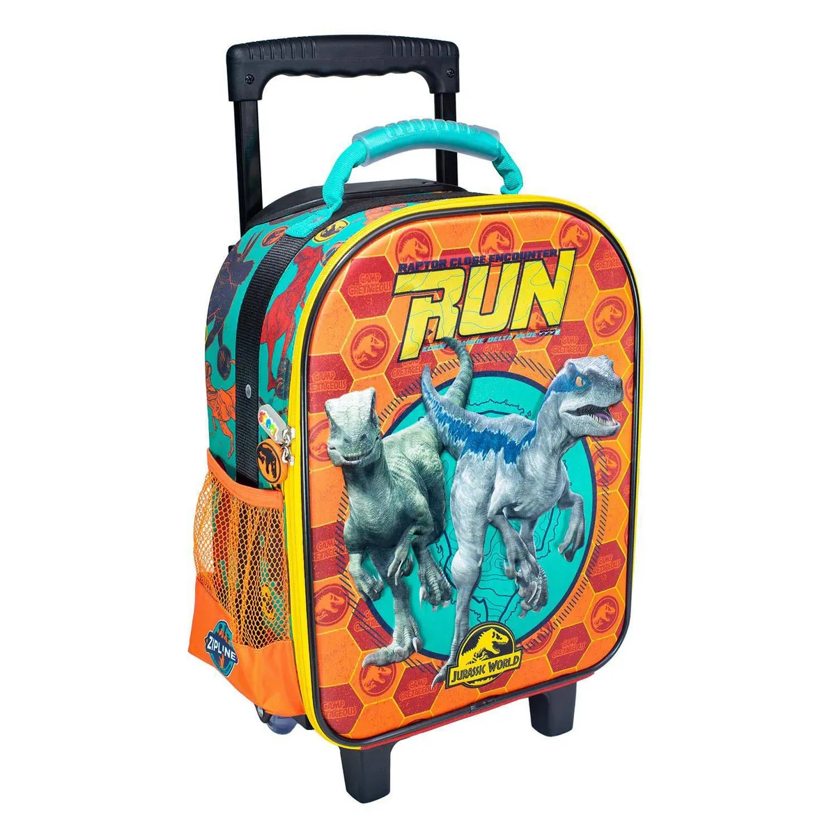 SCOOL - SET MALETA SCOOL MAGIC JURASSIC 3D SATIN MED