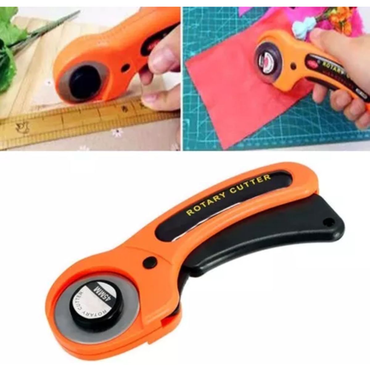 GENERICO - Cuter Circular Rotativo 45mm Diámetro Cuchilla Profesional