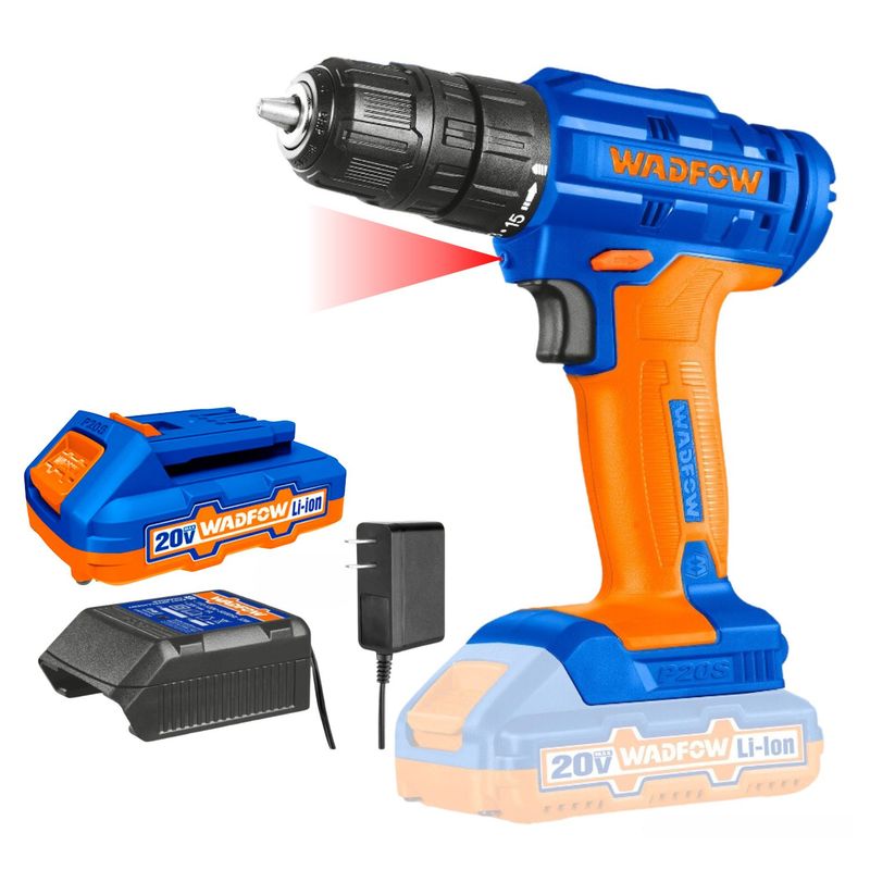 GENERICO - Taladro Atornillador Portable 20v 1 Bat Madera Metal Wadfow