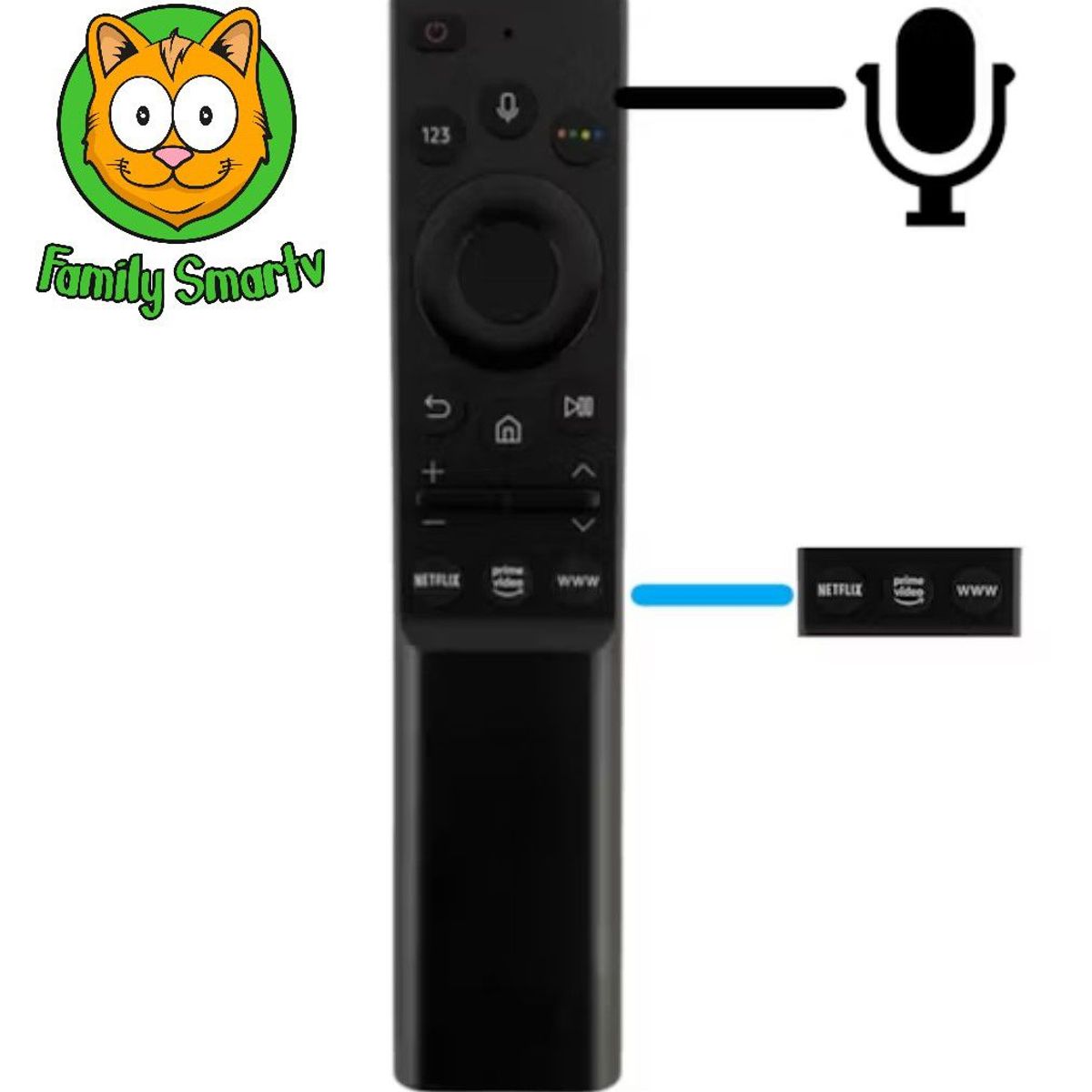 GENERICO - Control Samsung Smart Tv con Voz Modelo: BN59-01363 2021 + Pilas