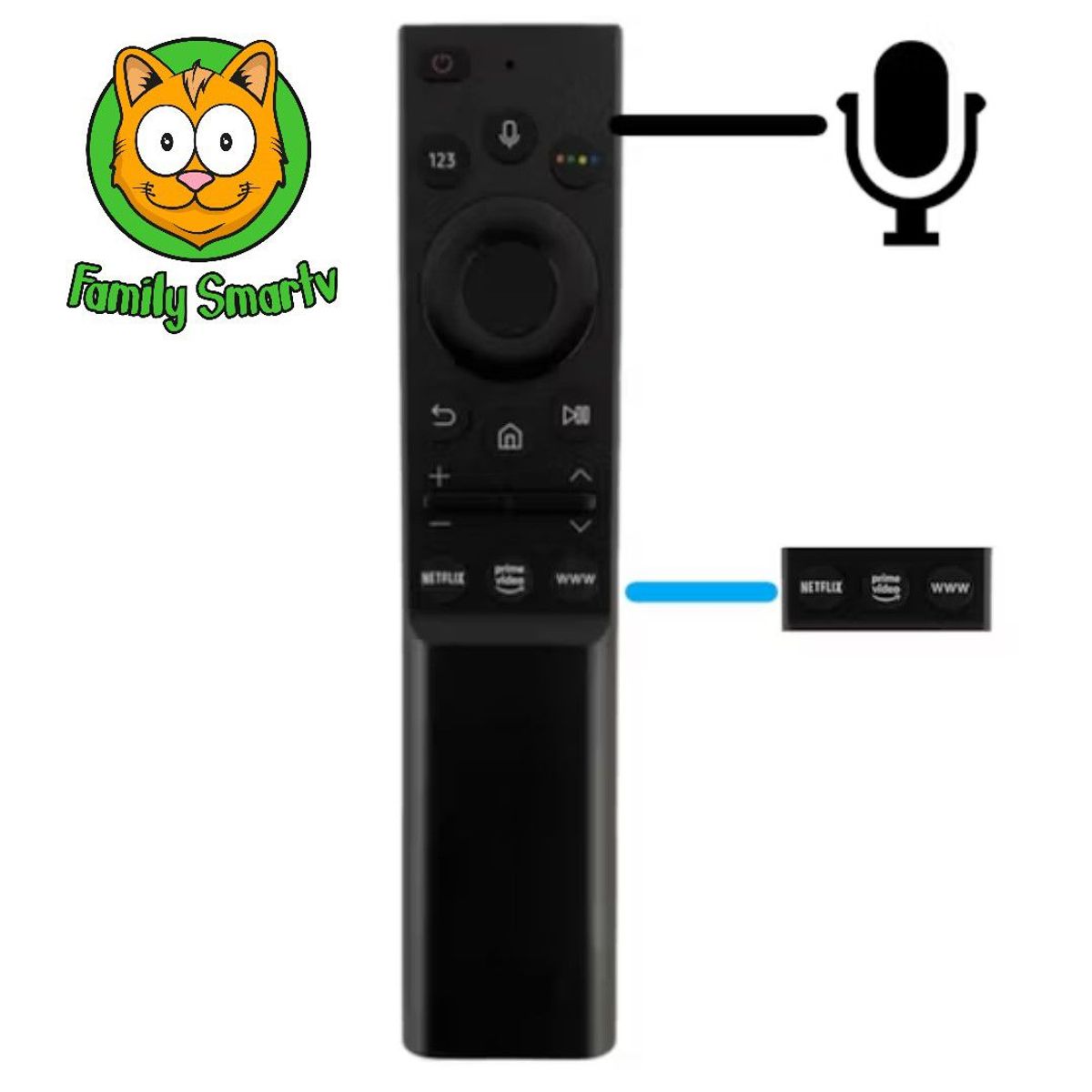 GENERICO - Control Samsung Smart Tv con Voz Modelo: BN59-01363 2021 + Pilas