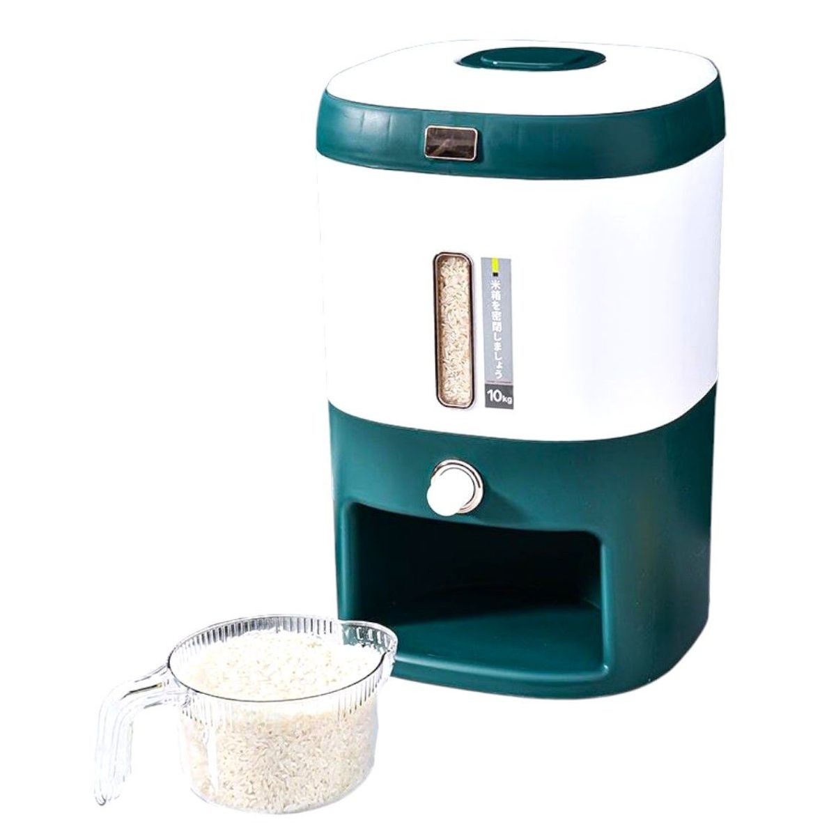 GENERICO - Dispensador de arroz, menestras o cereal de 10 kilos color Verde