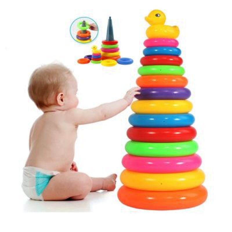 GENERICO - Anillos Apilables de Arcoíris para Niños