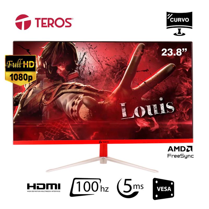 TEROS - Monitor Teros TE-2471G 238 VA 1920x1080 Full HD HDMI CURVO