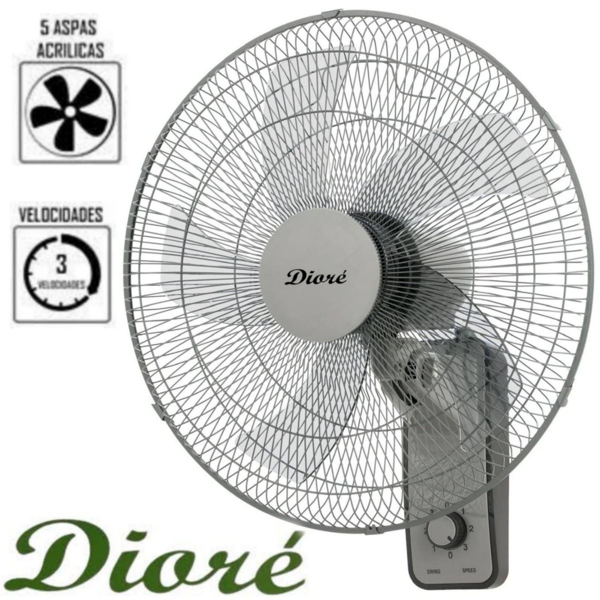 DIORE - Ventilador de Pared DIORE  16 pulgadas 55W