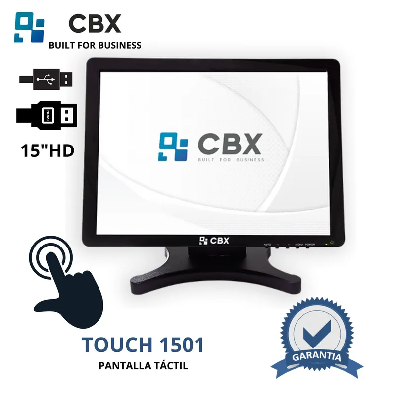 CBX - Monitor CBX TOUCH 1501 pantalla tactil 15" VGA/HDMI,con base metal
