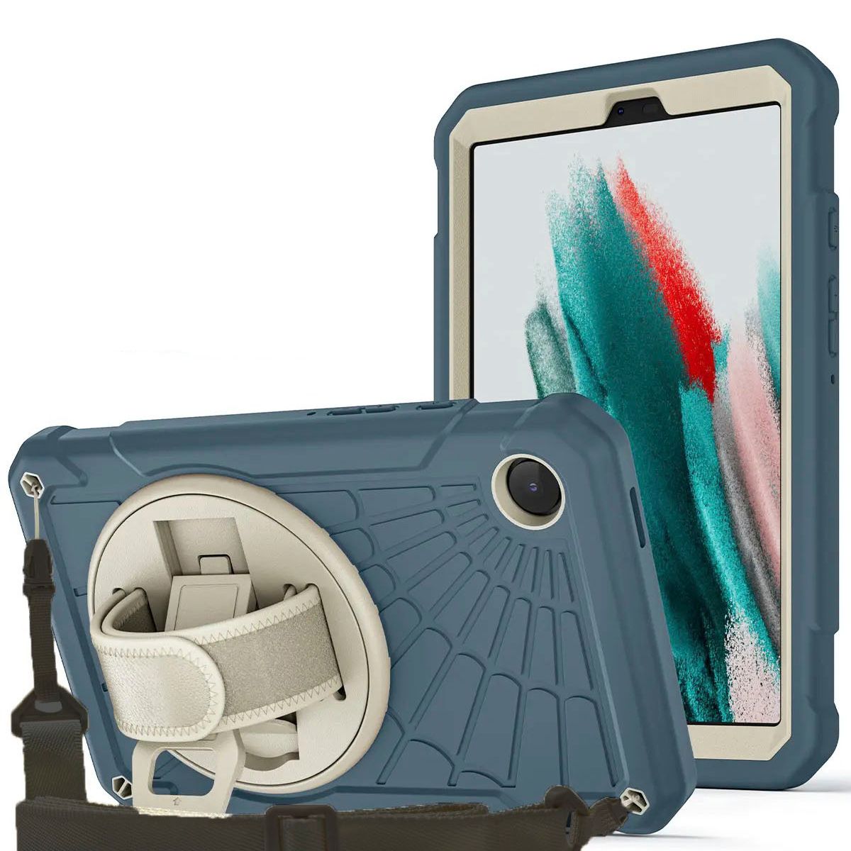 GENERICO - Funda Armor 360° con Correa para Tablet Samsung Tab A9 PLUS 11 Acero