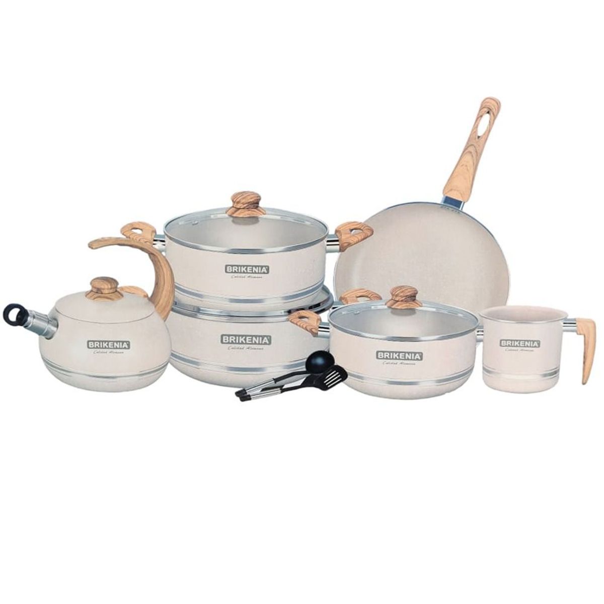 GENERICO - JUEGO DE OLLAS BRIKENIA BR-661MCE-NB DE 10 PZAS.