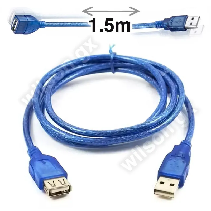 GENERICO - Cable extensor usb a usb macho a hembra 1.5 metros alarga extiende