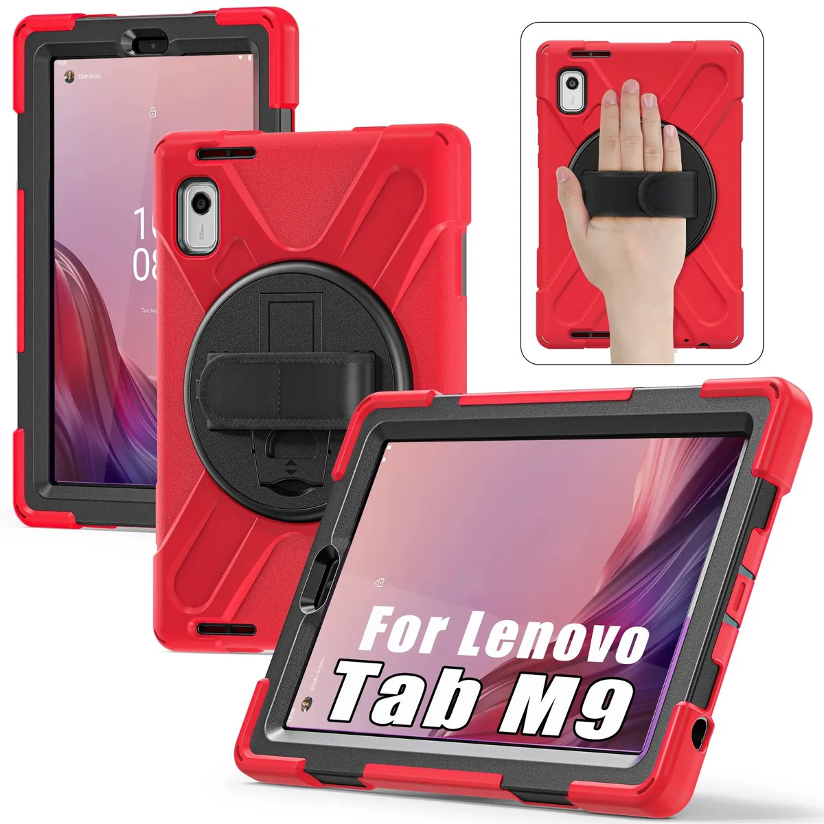 GENERICO - Funda Armor 360° para Tablet Lenovo M9 9" 2023 TB-310FU-XU Rojo