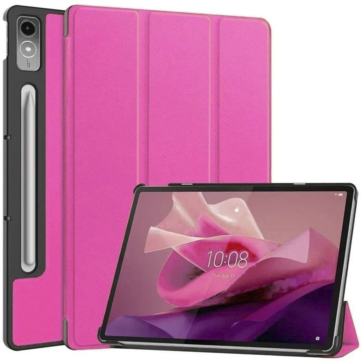 GENERICO - Funda Bookcover para Tablet Lenovo Tab P12 2023 12,7" TB-370FU Fucsia