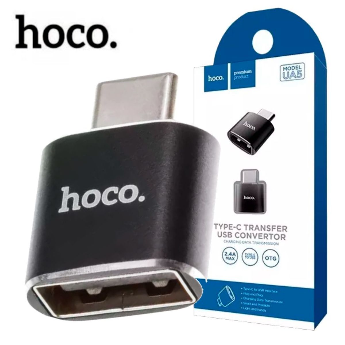 HOCO - Adaptador OTG Type C a USB  HUB Convertidor Hoco UA5