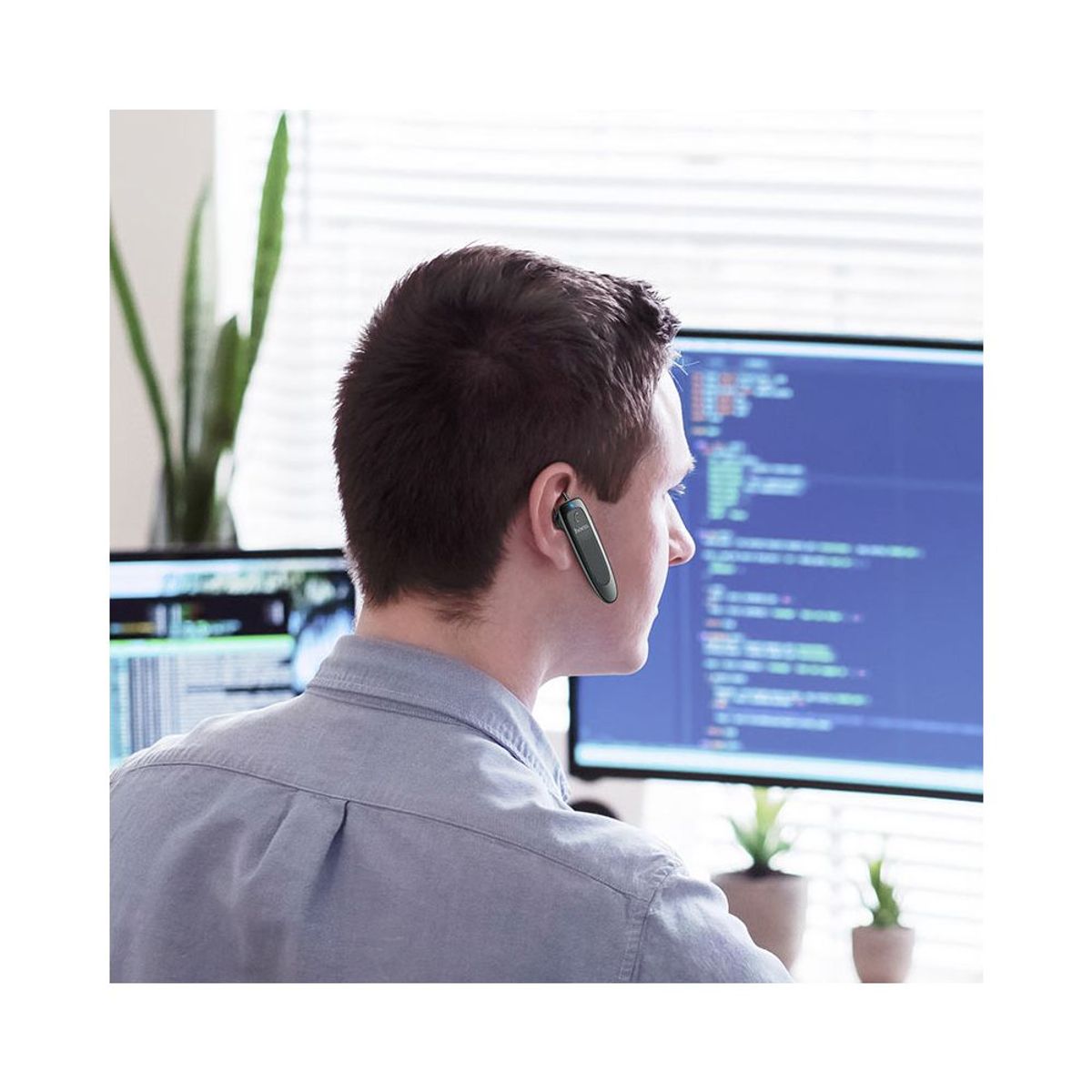 HOCO - Audifonos inalámbricos con micrófono BUSINESS BT HEADSET HOCO E60