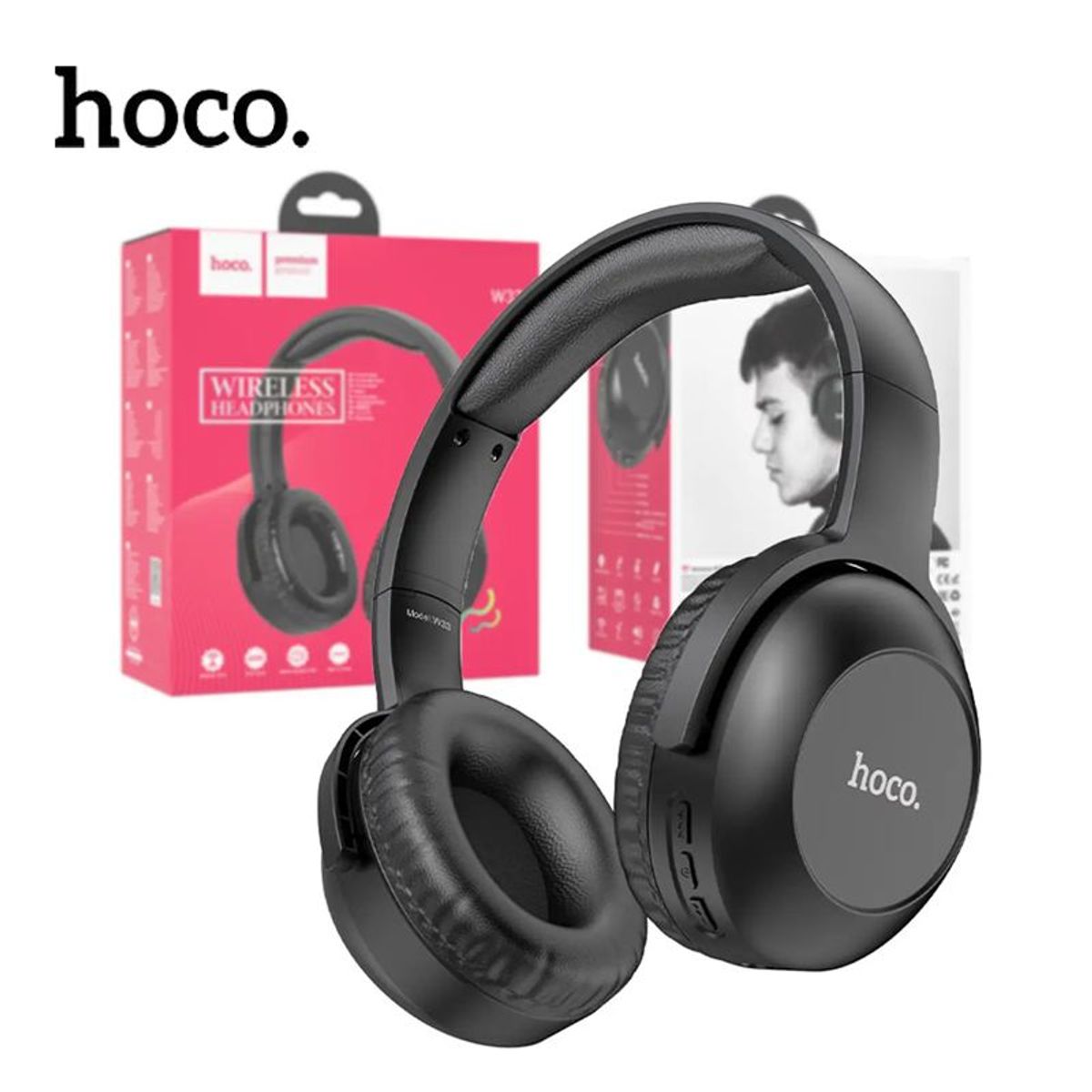 HOCO - Audifonos Bluetooth inalámbricos Hoco W33 Color negro