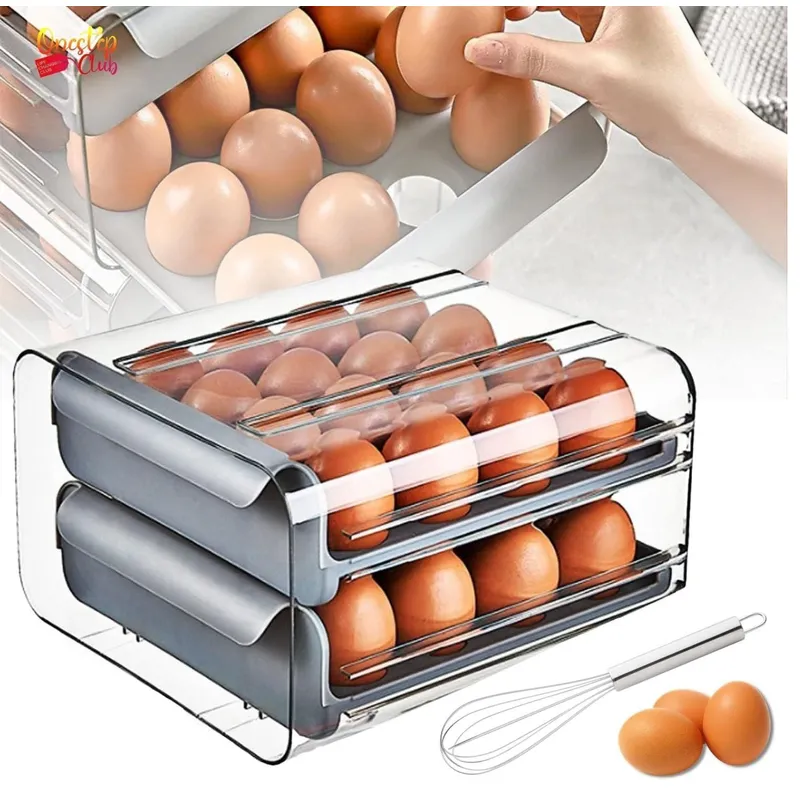 OEM - Organizador De Huevos 2 Niveles 32 Unidades - Porta Huevos Acrilico