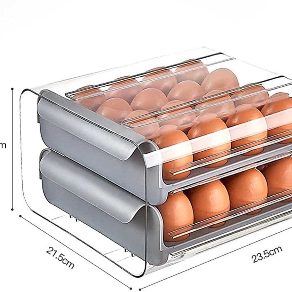 OEM - Organizador De Huevos 2 Niveles 32 Unidades - Porta Huevos Acrilico