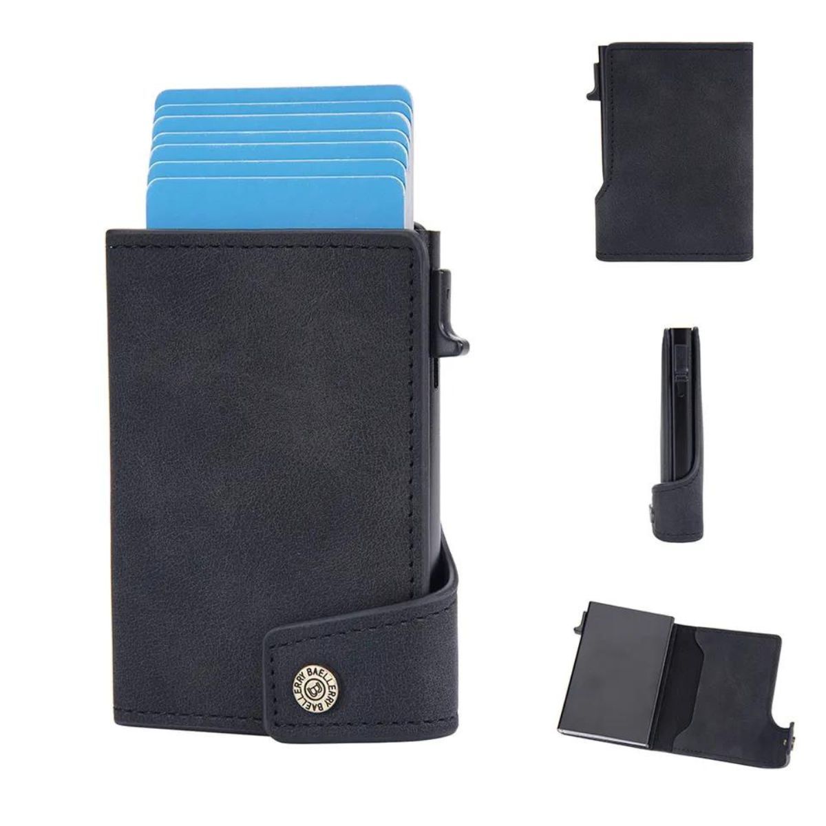 BAGSON - Billetera Tarjetero RFID pop up cierre con broche