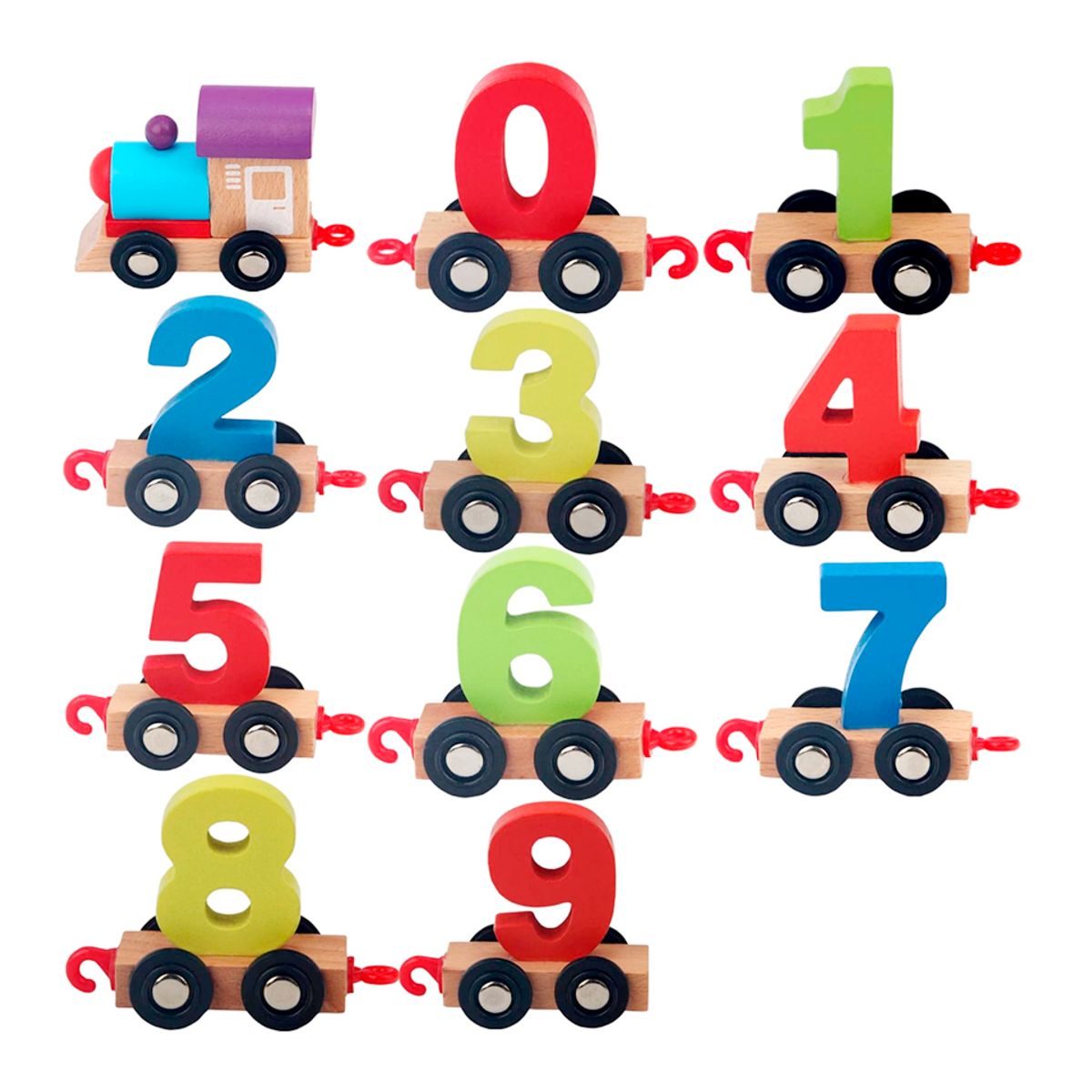 GENERICO - Tren Numerico Didactico Infantil Juego de Arrastre