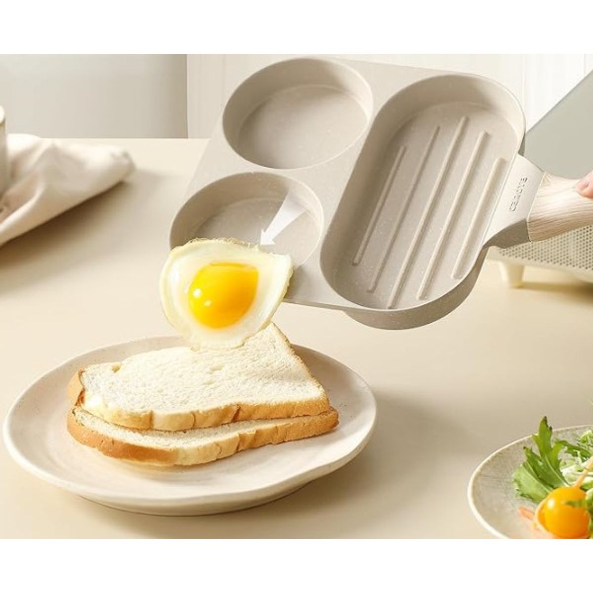 GENERICO - Sarten Antiadherente Multifuncional de 3 divisiones