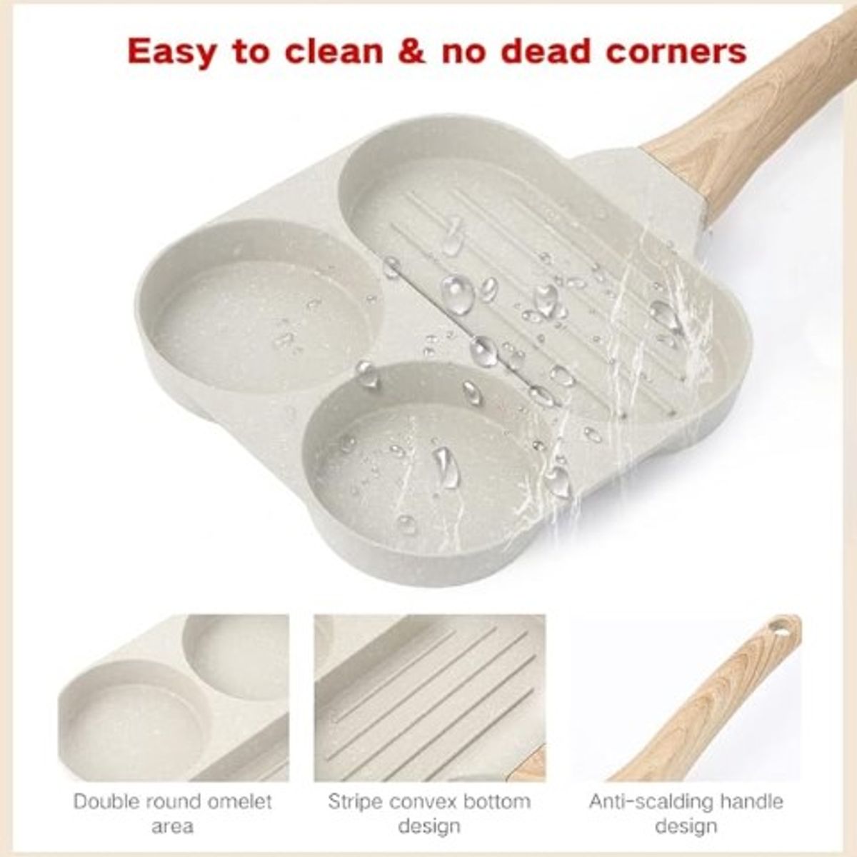 GENERICO - Sarten Antiadherente Multifuncional de 3 divisiones