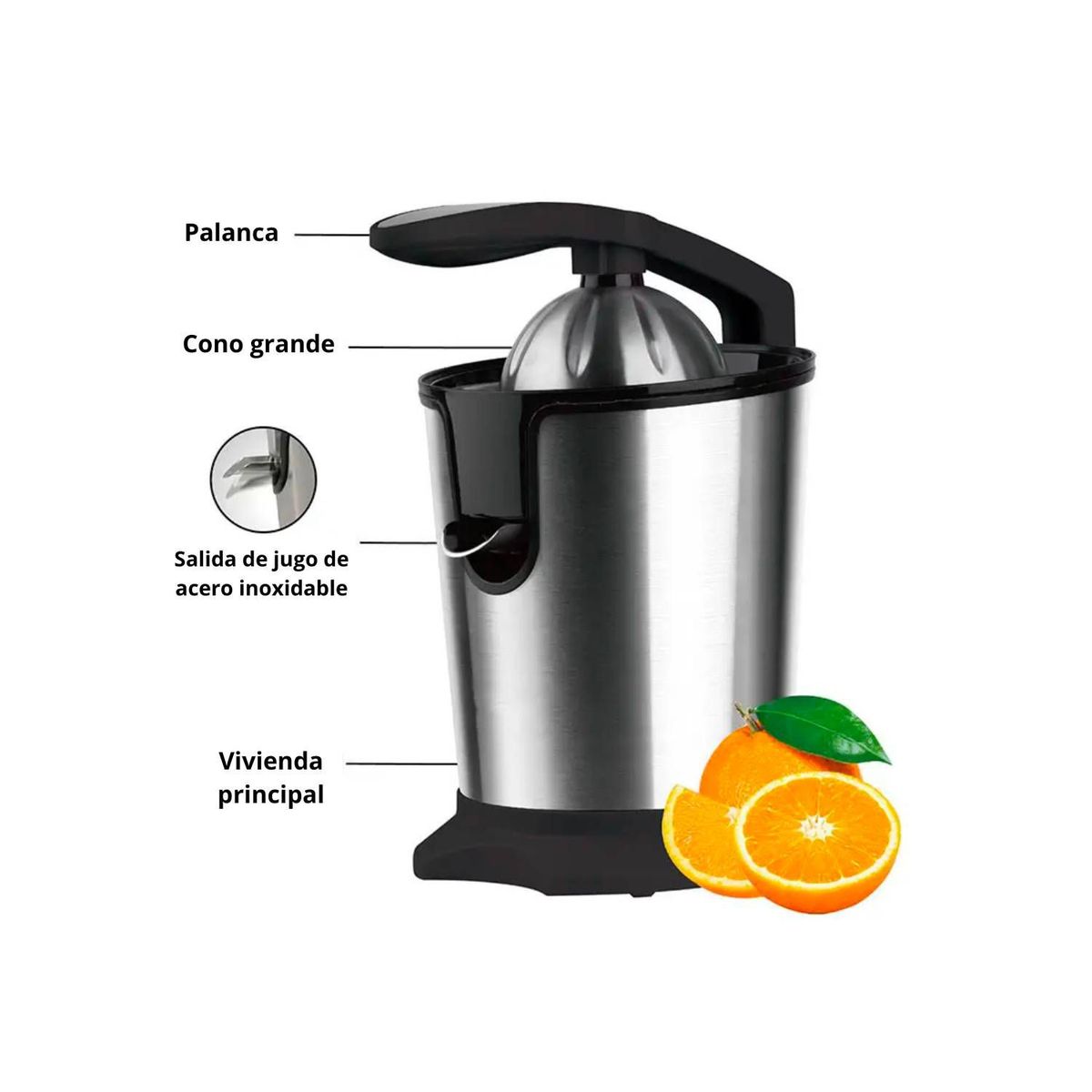 GENERICO - Exprimidor Eléctrico de Naranja 400ml RAF Extractor de Cítricos