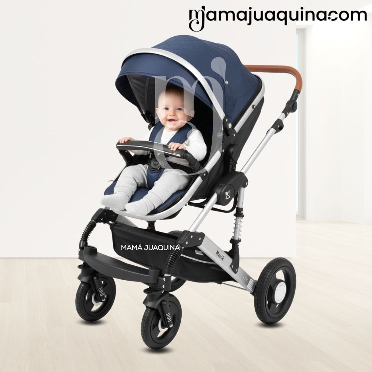 BABY HAPPY - Coche Moisés de Lujo «HOUSTON» Edición Limitada Blue