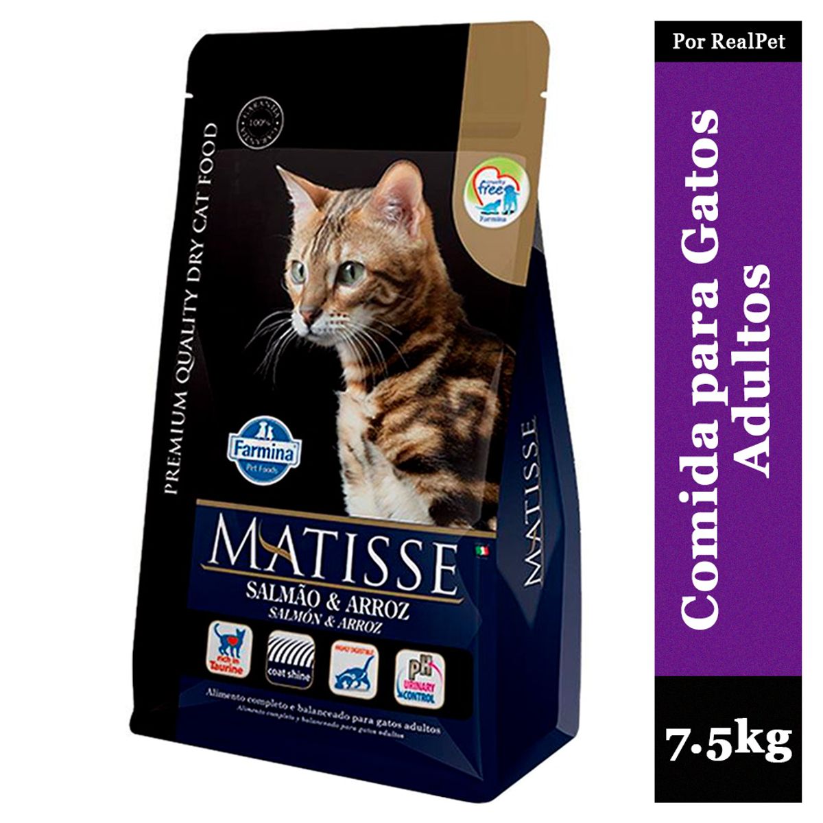 MATISSE - Comida para Gato Adulto Matisse Salmón y Arroz 7.5 kg