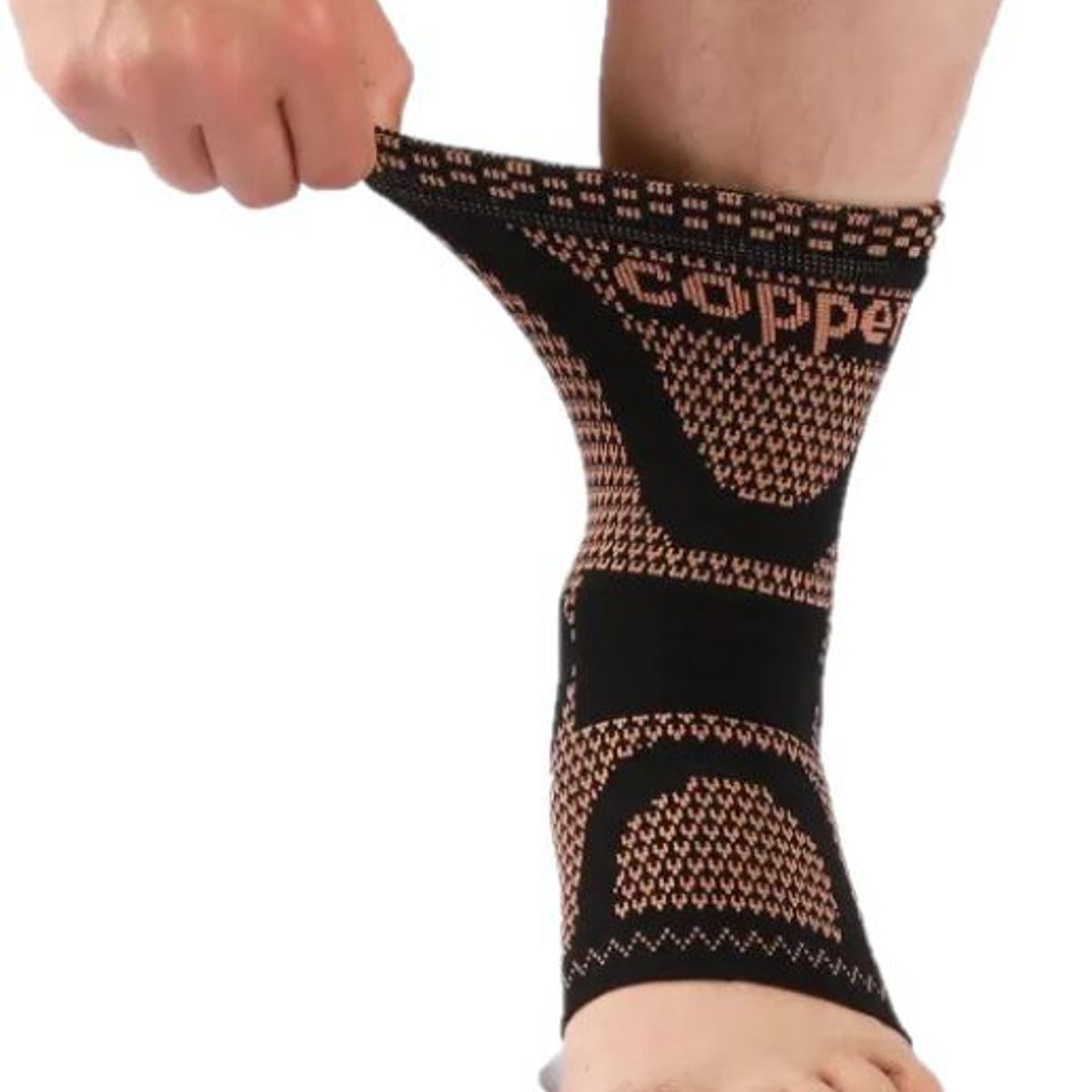 GENERICO - TOBILLERA DE COMPRESIÓN CON HILOS DE COBRE - DEPORTIVA