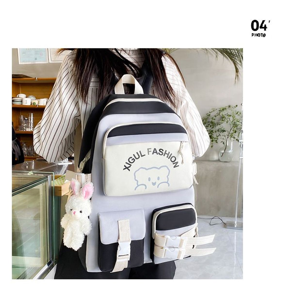 BLWOENS - Mochila de anime para estudiantes- 4 piezas