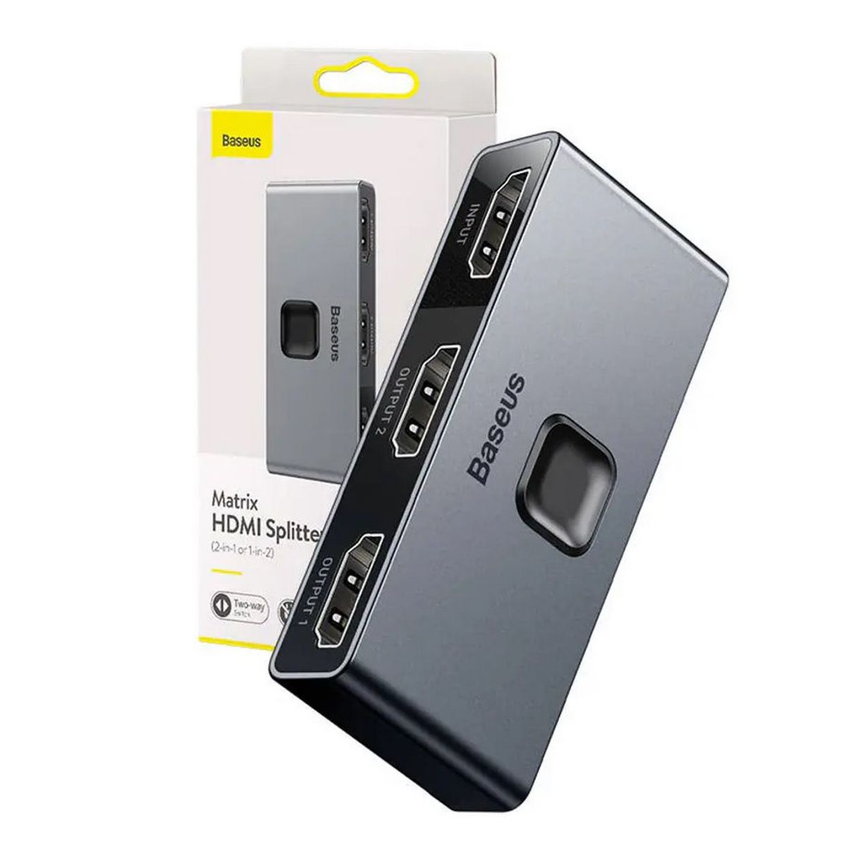 BASEUS - Switch Hdmi 4k Selector 3 Puertos - Pc Laptop Consola Tv - Baseus