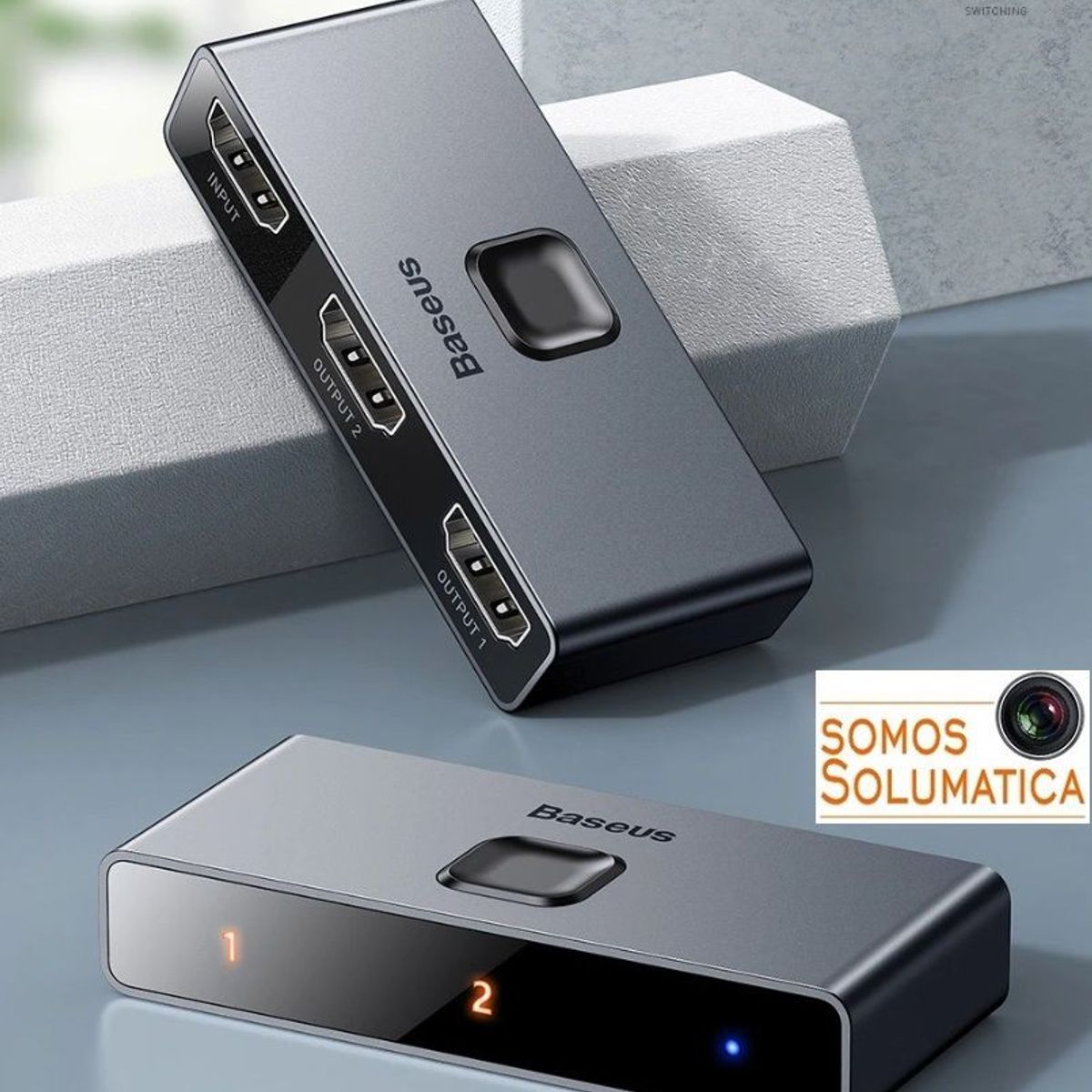 BASEUS - Switch Hdmi 4k Selector 3 Puertos - Pc Laptop Consola Tv - Baseus