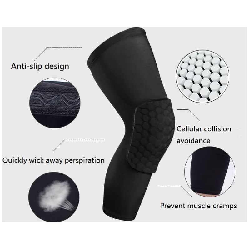 GENERICO - Rodillera Acolchada 2 unidades - NEGRO TALLA L