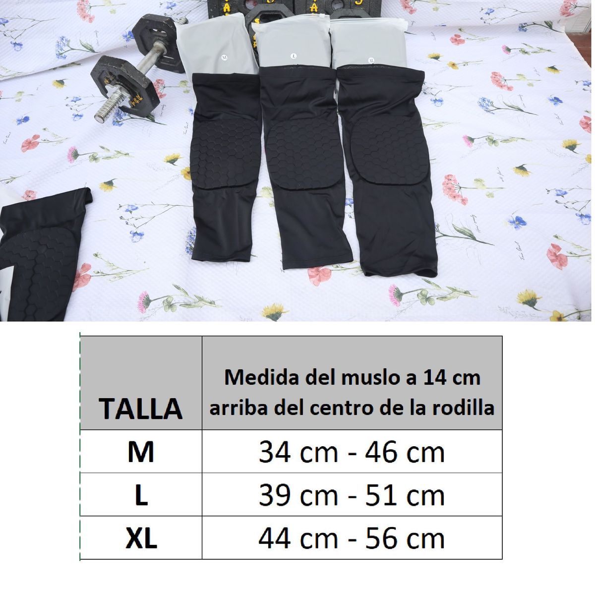 GENERICO - Rodillera Acolchada 2 unidades - NEGRO TALLA L