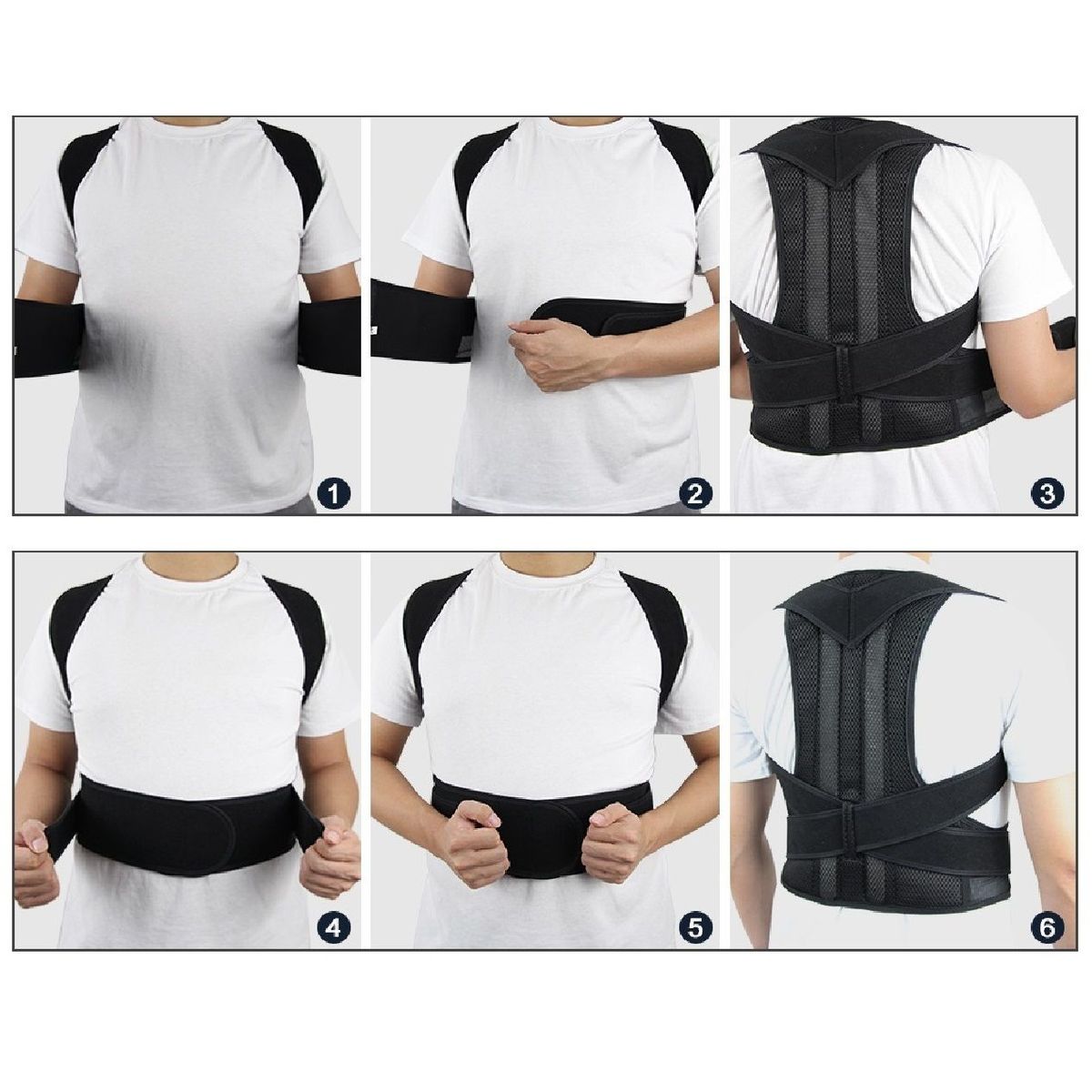 GENERICO - Faja Corrector de Postura doble ajuste - TALLA M