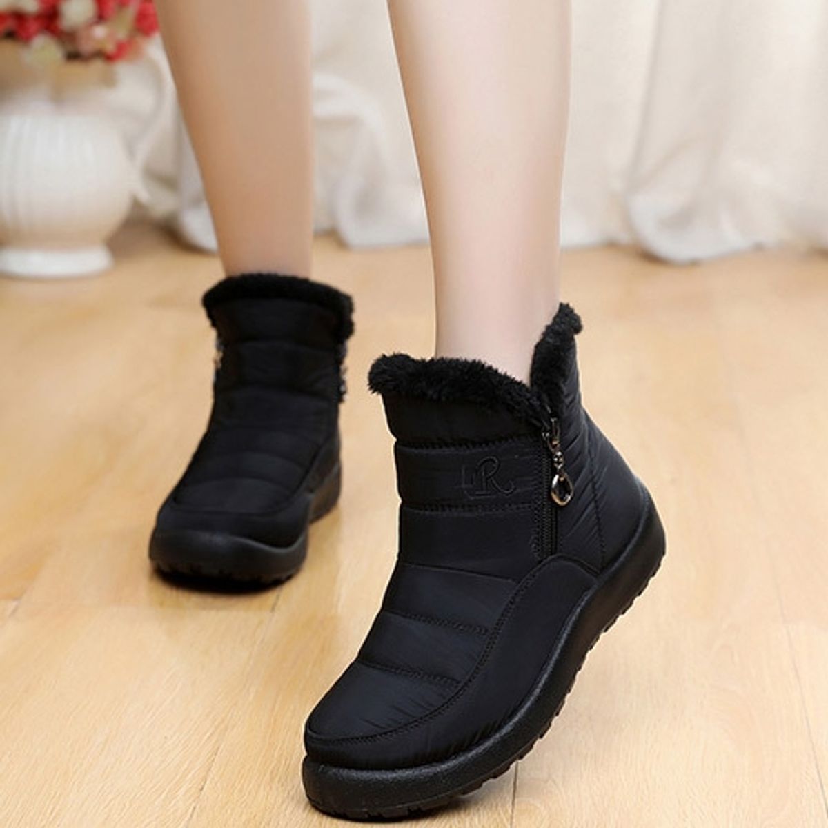 BLWOENS - Botas de algodón para Mujer  6626-Negro