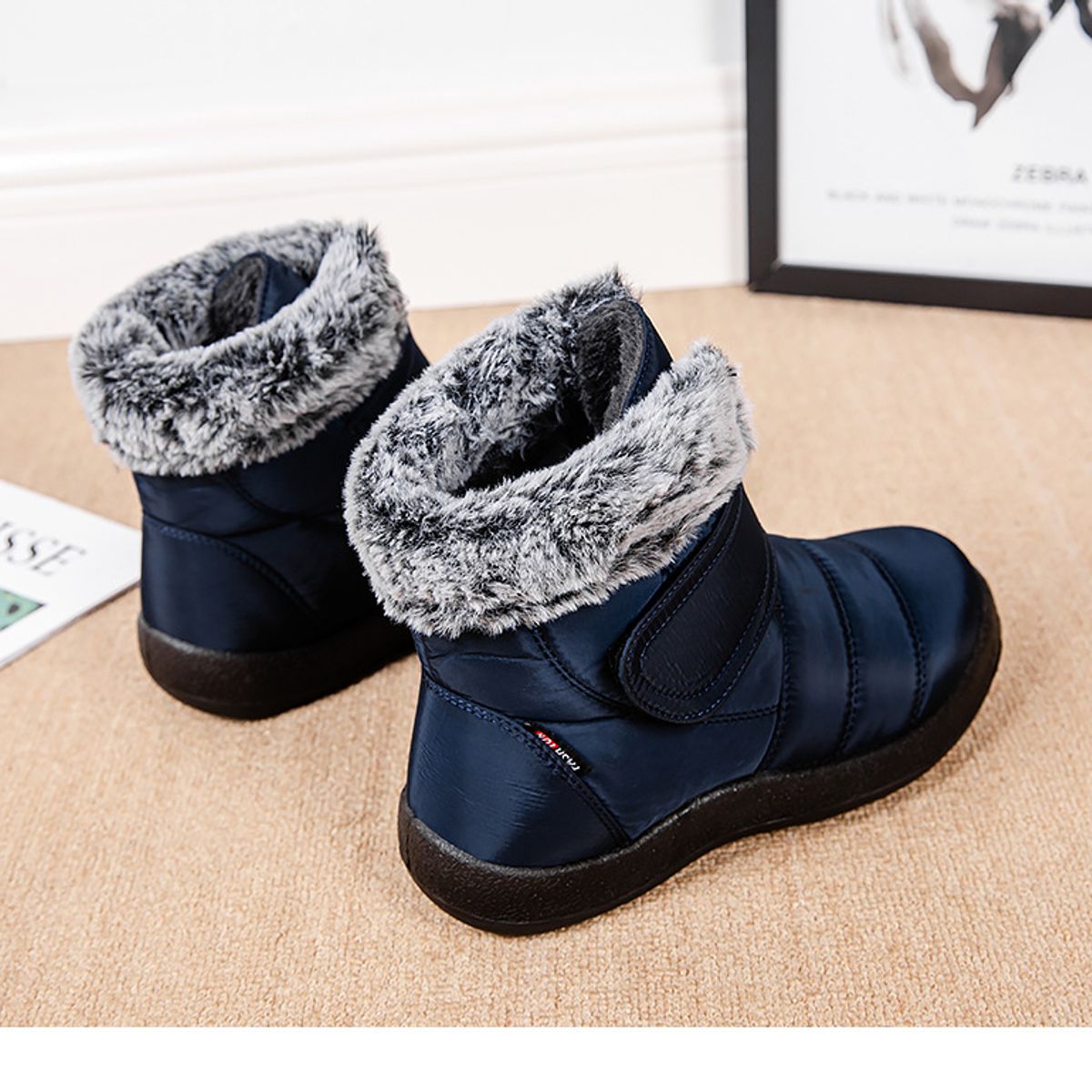 BLWOENS - Botas de algodón para Mujer K21-Azul