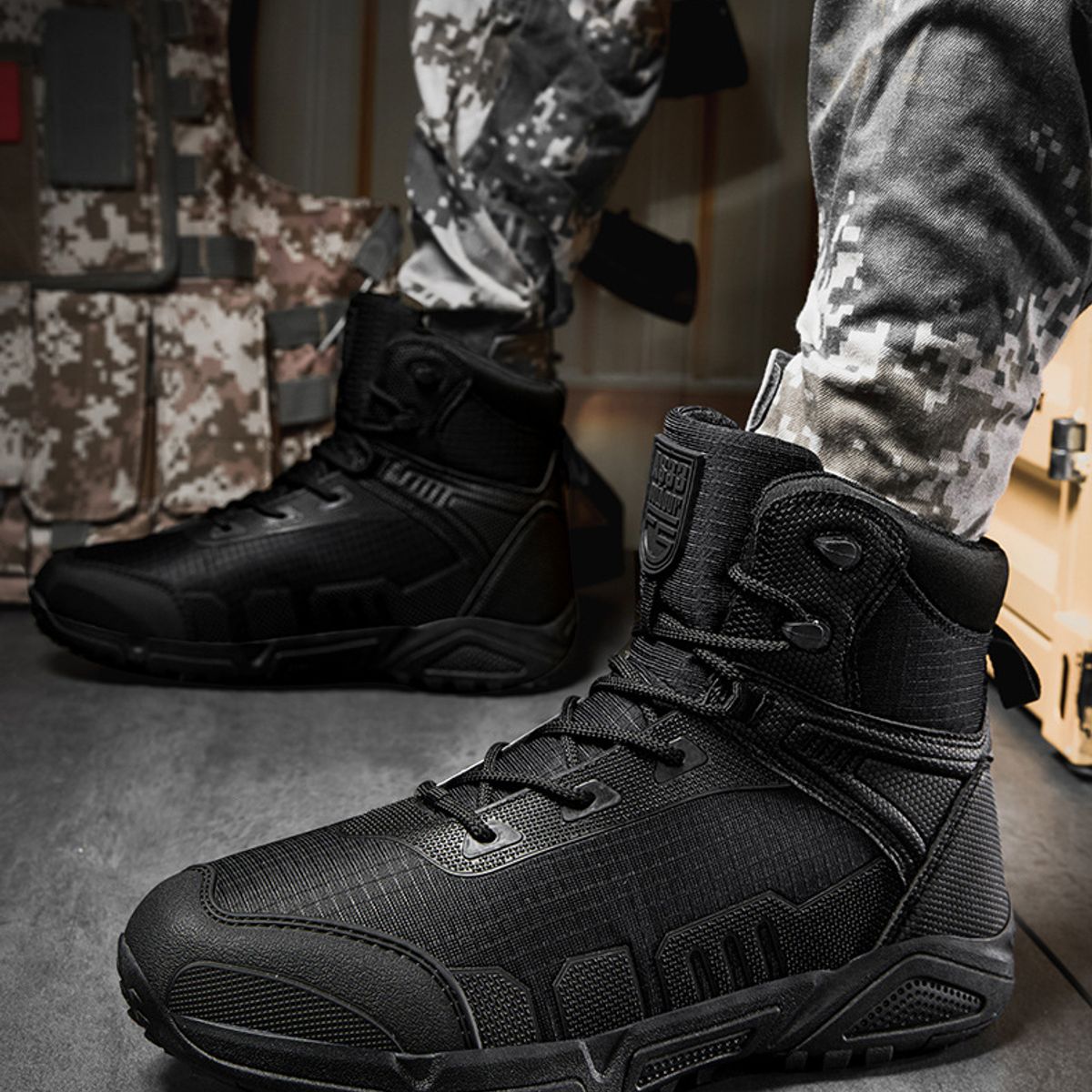 BLWOENS - Botas de algodón para Hombre TR214-Negro