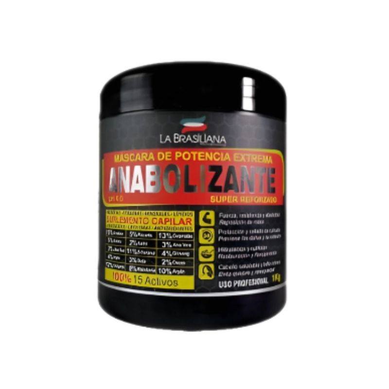 LA BRASILIANA - Anabolizante Professional La Brasiliana Suplemento Capilar 1Lt