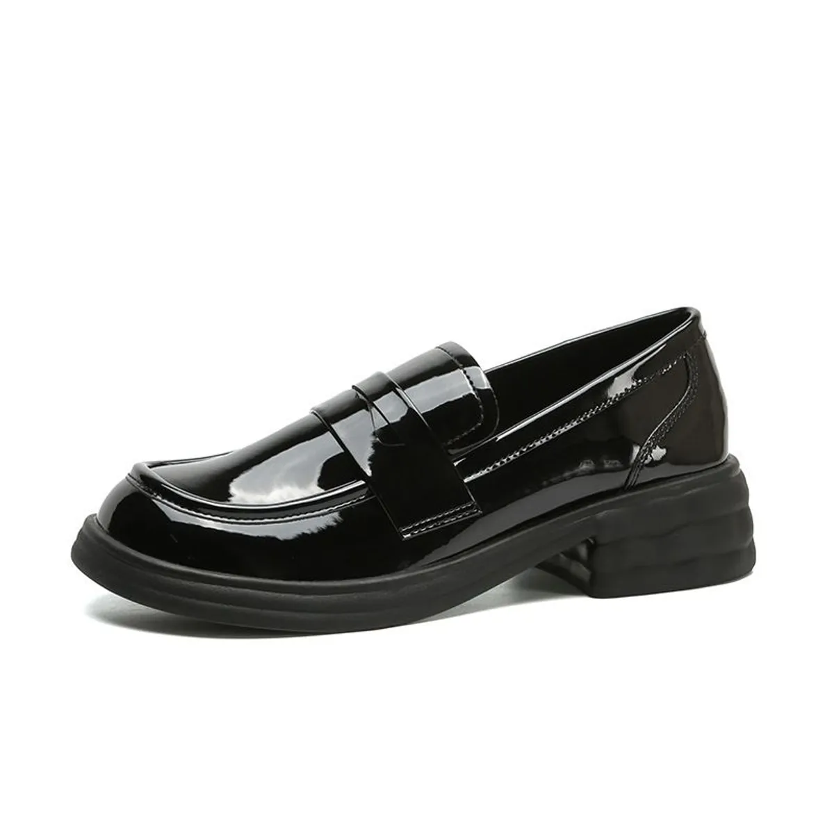 VATYERTY - Mocasines retro sencillos de charol para Mujer