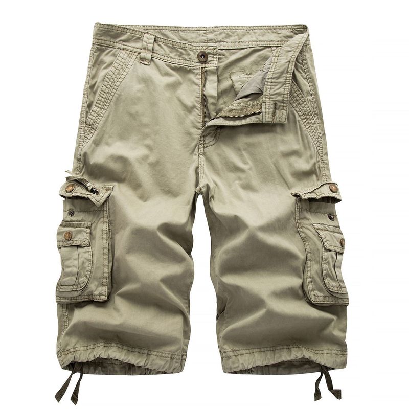 BLWOENS - Pantalones cortos masculinos para Hombre-Beige