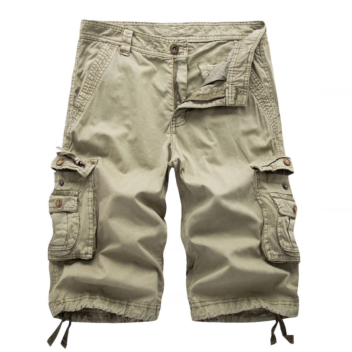 BLWOENS - Pantalones cortos masculinos para Hombre-Beige